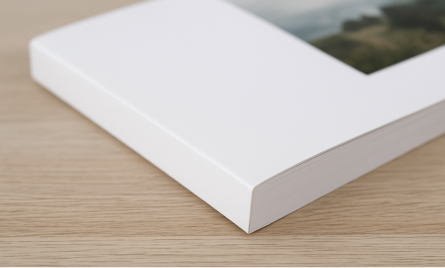 Perfect binding example with a glued flat spine and printed cover.