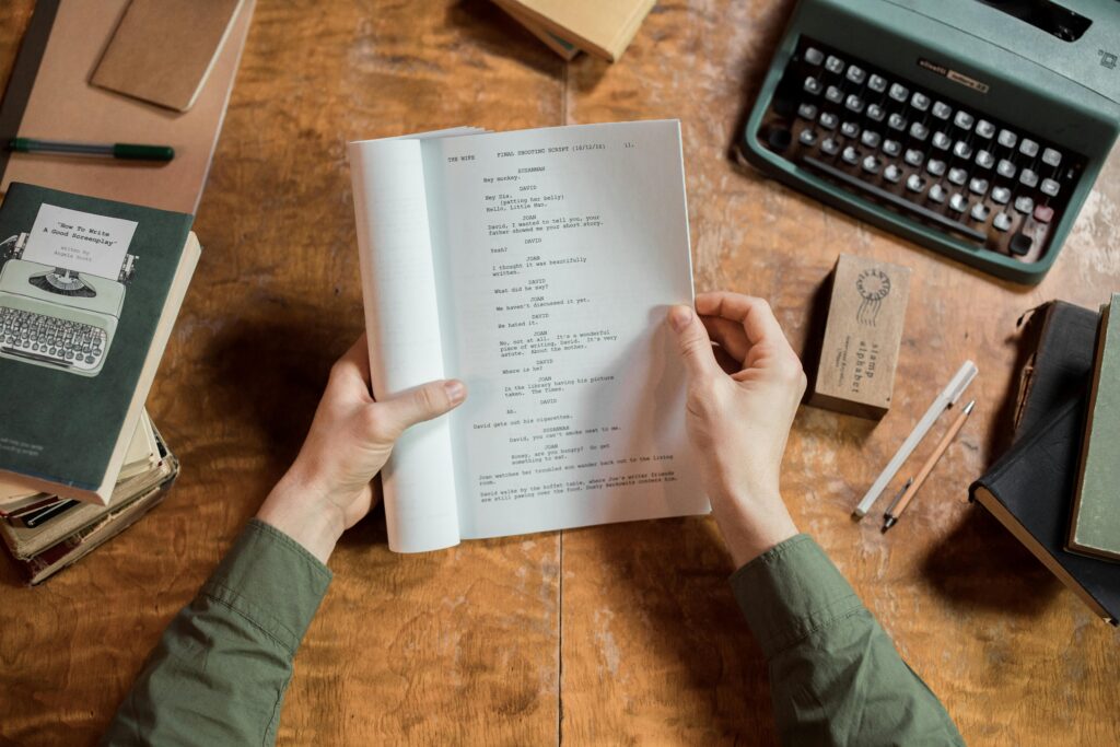 First-time author reviewing a printed book proof – book printing in Singapore