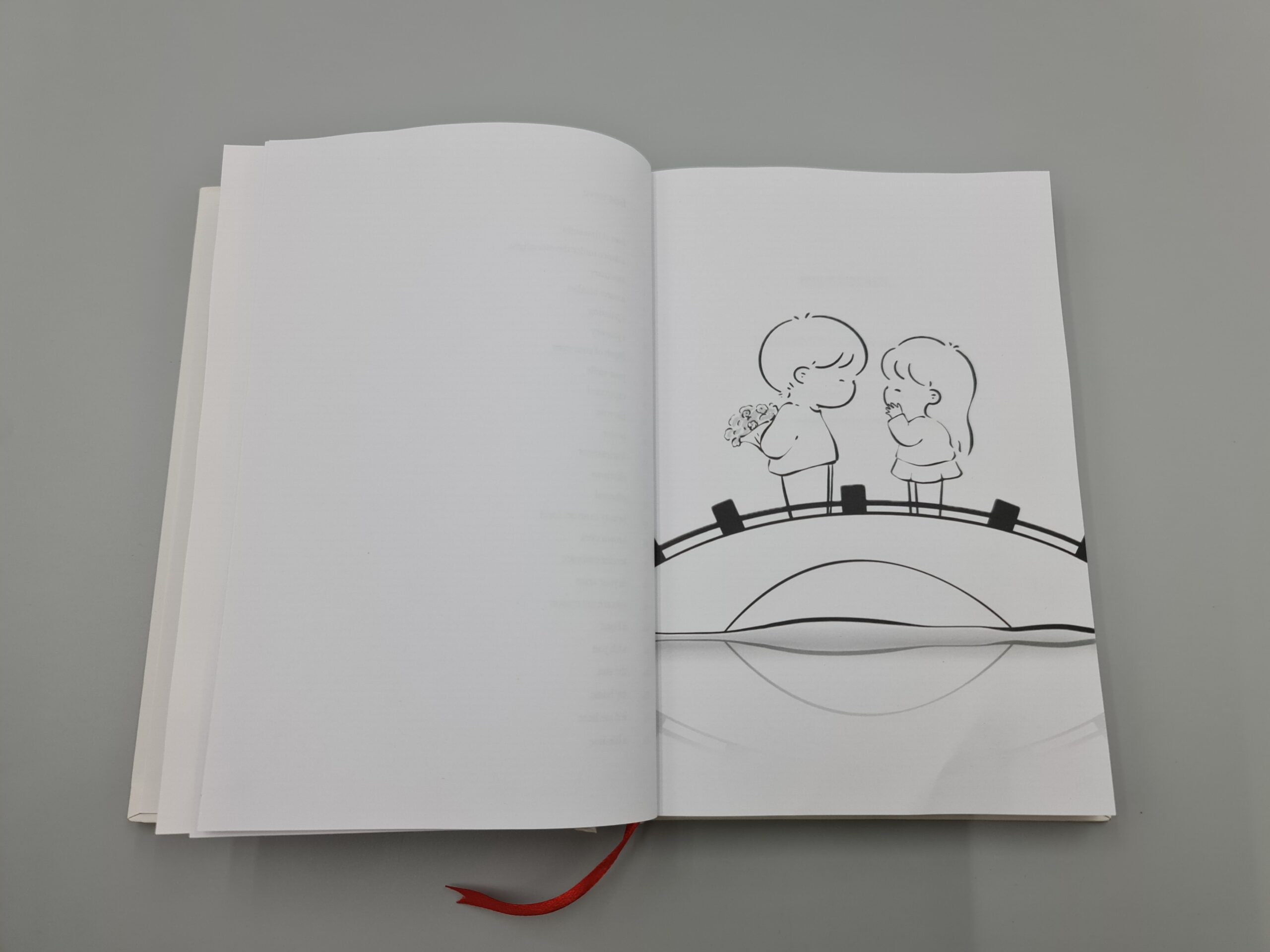 Illustrated interior pages of a hardcover book designed and printed in Singapore.