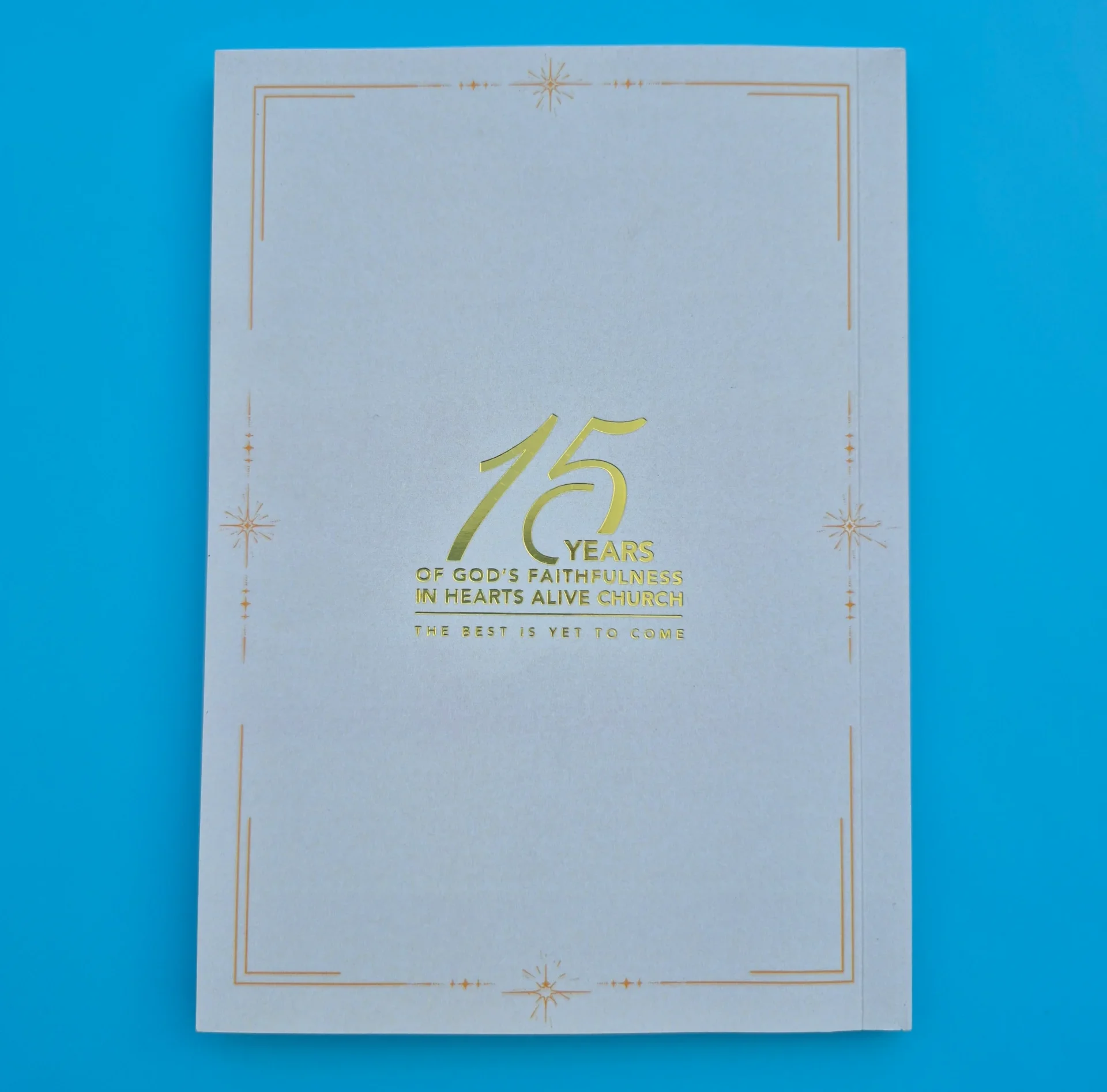 Premium hardcover book cover with metallic foil stamping demonstrating how a refined hardcover book finish enhances durability, visual impact and perceived value.