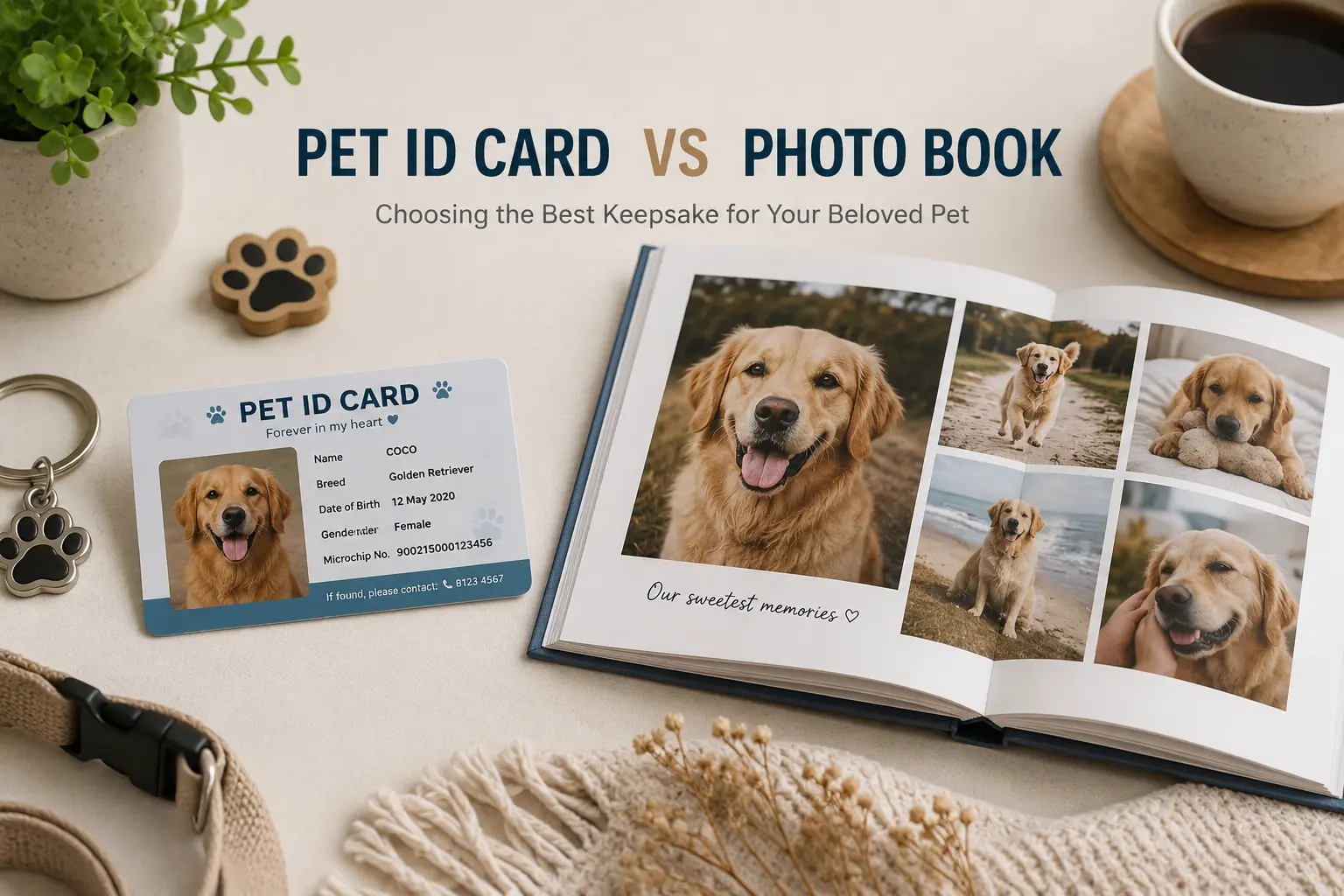 pet id card vs photo book