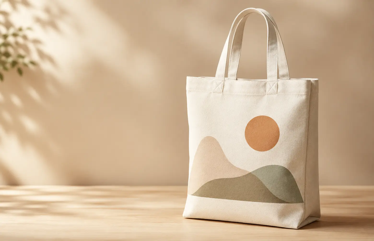 Canvas tote bag material used for durable custom printing and branded merchandise.