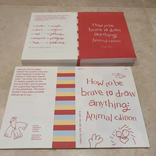 Perfect binding book printing – creative illustrated guidebook with custom full-colour cover design.